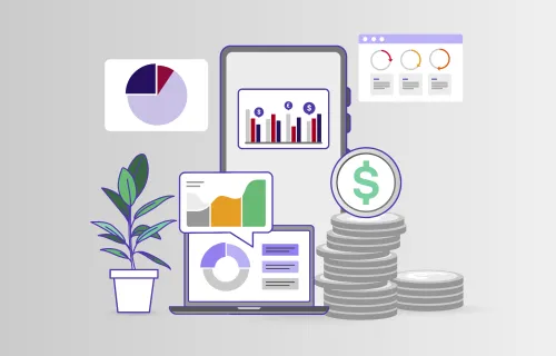 Financial graphics illustration