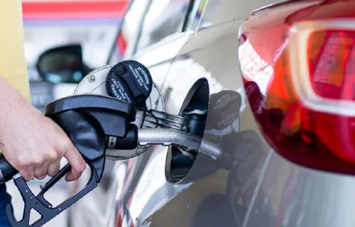 Someone filling their car with petrol 