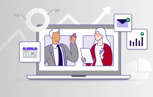 CGI illustration for call centre cloud services 