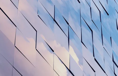 glassing reflecting off a buildings glass