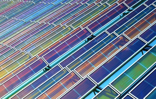 Colourful solar farm