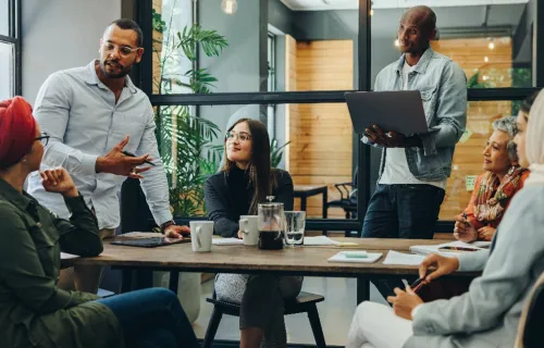 Consultants in a meeting