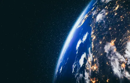 Satellite view of Earth from space