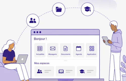Illustration environnement de travail numérique 