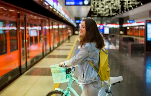Girl with a bike_289303578