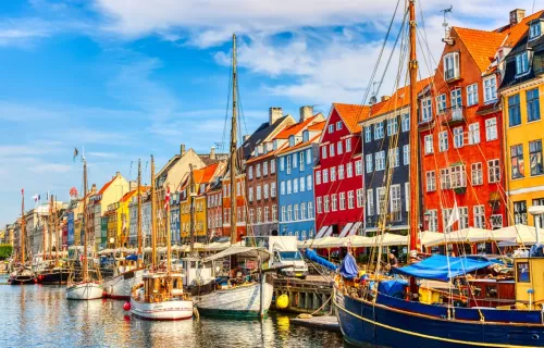 Iconic view of Copenhagen - Denmark