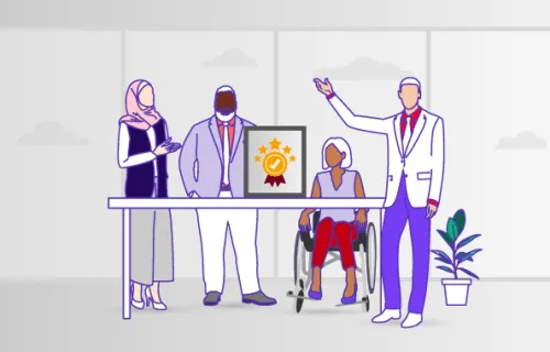 un grupo de personas trabajando 