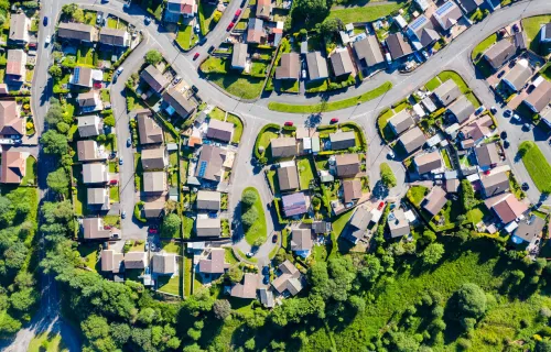 Ilmakuva asuinalueesta