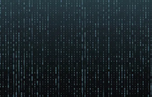 Abstrakt bild med kodstränger