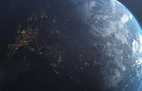 View of the earth from a satellite