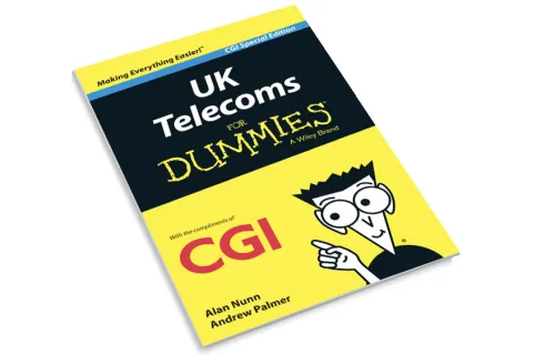 Front cover of the CGI UK Telecoms for Dummies Medium