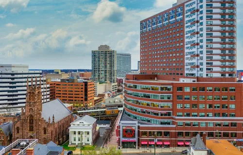 View of downtown New Brunswick, NJ