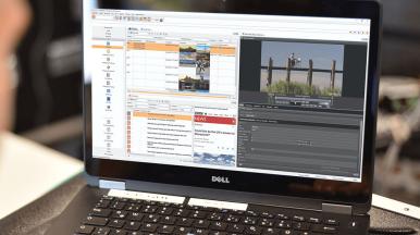 Newsroom Solutions von CGI am Laptop im Einsatz