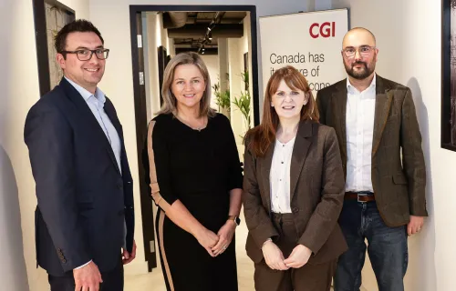 CGI welcome Economy Minister, Dr Caoimhe Archibald MLA, to its Belfast Centre of Excellence