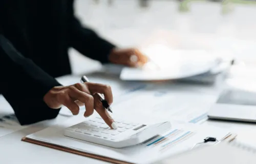 person auditing the financial status