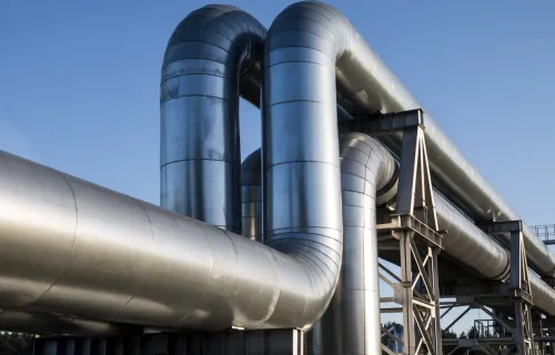 Pipeline above the earth conducting heat for heating city