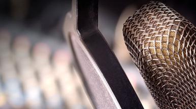 Abstract image of microphone