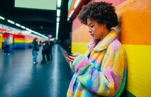 Woman with phone