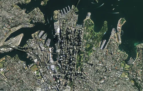 Satellite view of Sydney, Australia 