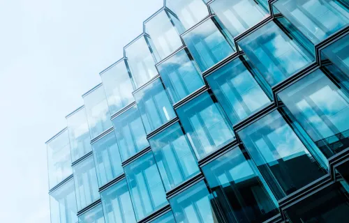 Glass building