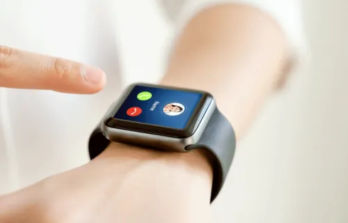 Person wearing smart watch