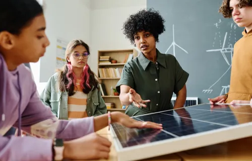 Students on discussion