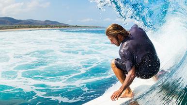 surfer on ocean waves