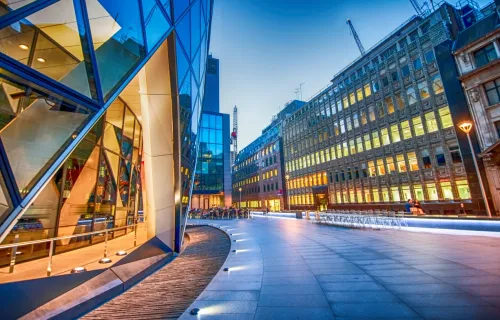 The Gherkin building in London