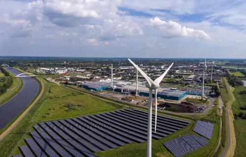 Wind and slar renewal enrgy in the rural landscape