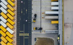 Aerial view of distribution center