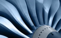 Abstract image of a large mechanical fan