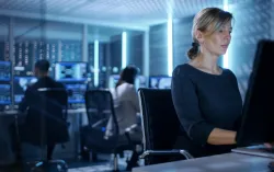 woman working at computer 