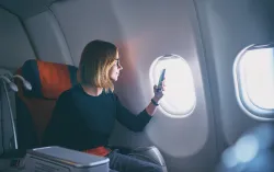 woman on plane