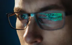 Reflection of dashboard in cyyber consultants glasses