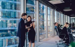 business people working in conference room