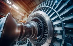 Industrial turbine assembly interior