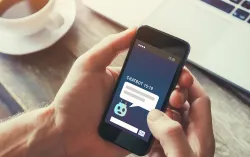 person using chatbot on mobile phone