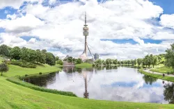 Panoramablick auf den Olympiapark, München