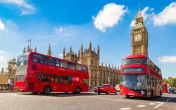 London buses on London street