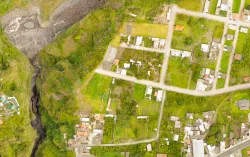 Aerial work of an open coal mine in the UK