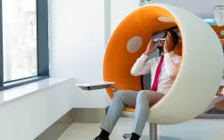 person using VR head set