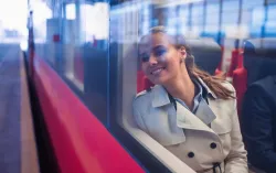 Passenger on train