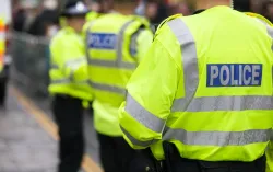 Police in high visibility jackets