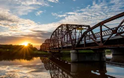 railroad bridge over river