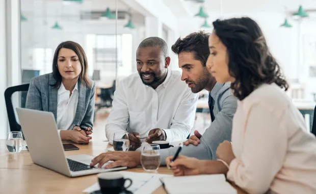 Consultants discussing Salesforce alliance