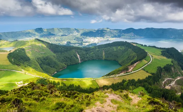 Vue aérienne du lac