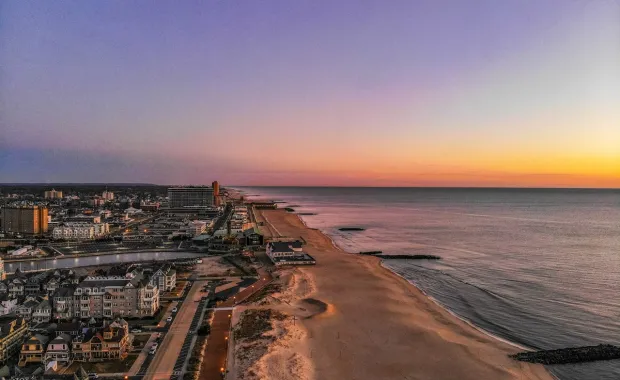 Aerial view of Asbury Park, New Jersey