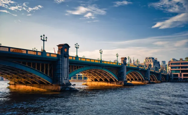 Bridge over river Thames in London