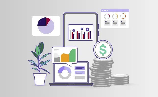 Financial graphics illustration