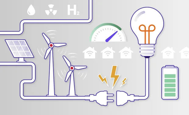 Energy & utilities supply chain illustration